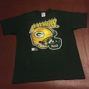 Vtg 90s Packers Graphic Tee L